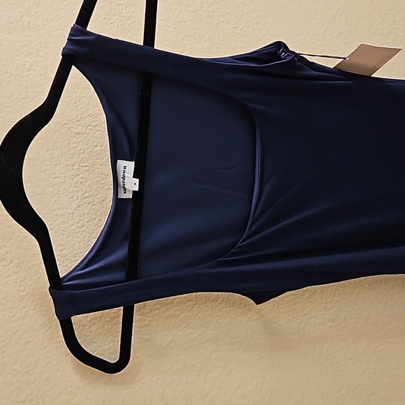 Superdown navy blue bodycon dress size small New - Picture 2 of 6